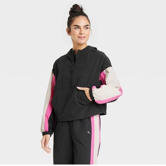 JoyLab Jackets & Blazers - JoyLab Women's 1/2 Zip Colorblock Pullover Windbreaker